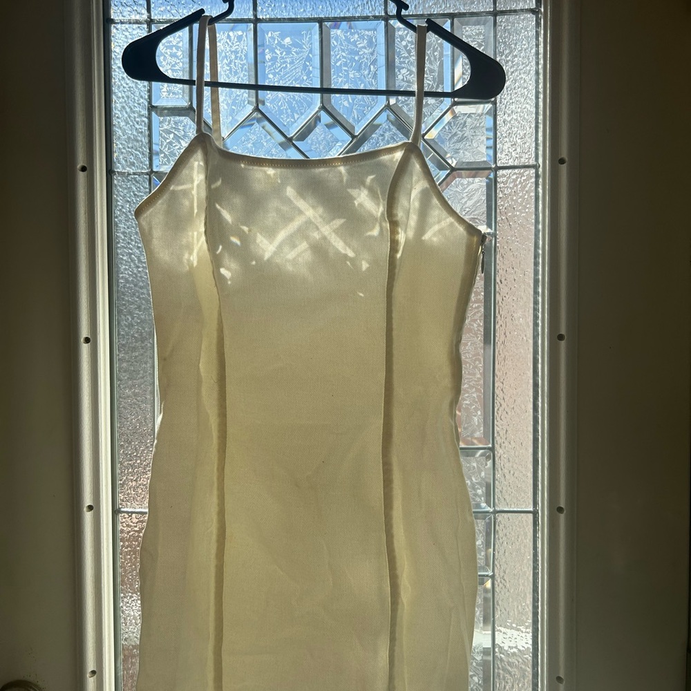Elegant Cream Slip Dress